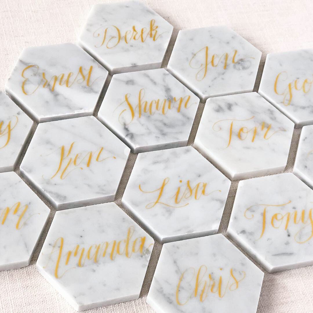 Marble Tile Place Cards